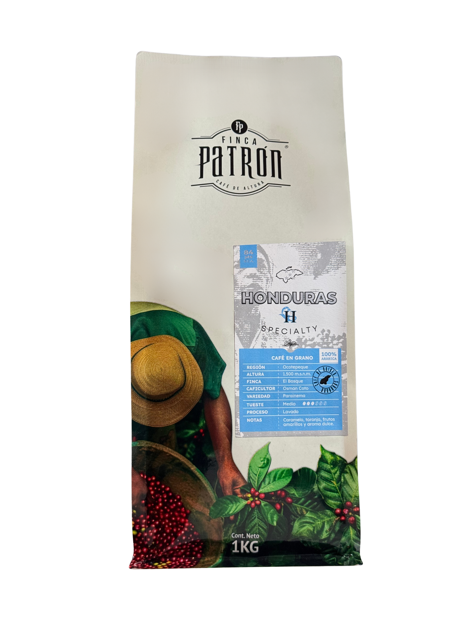 Café en Grano Finca Patrón Honduras - De Especialidad 84 ptos. S.C.A.