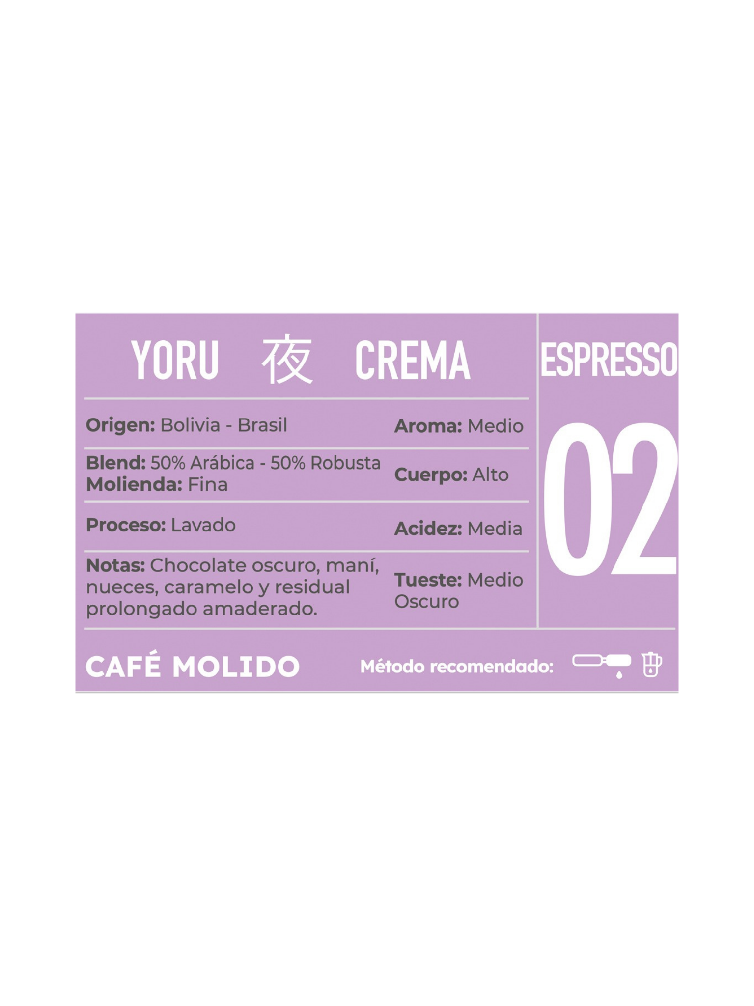 Café Molido Kissa Yoru Espresso Bolivia Brasil 250g