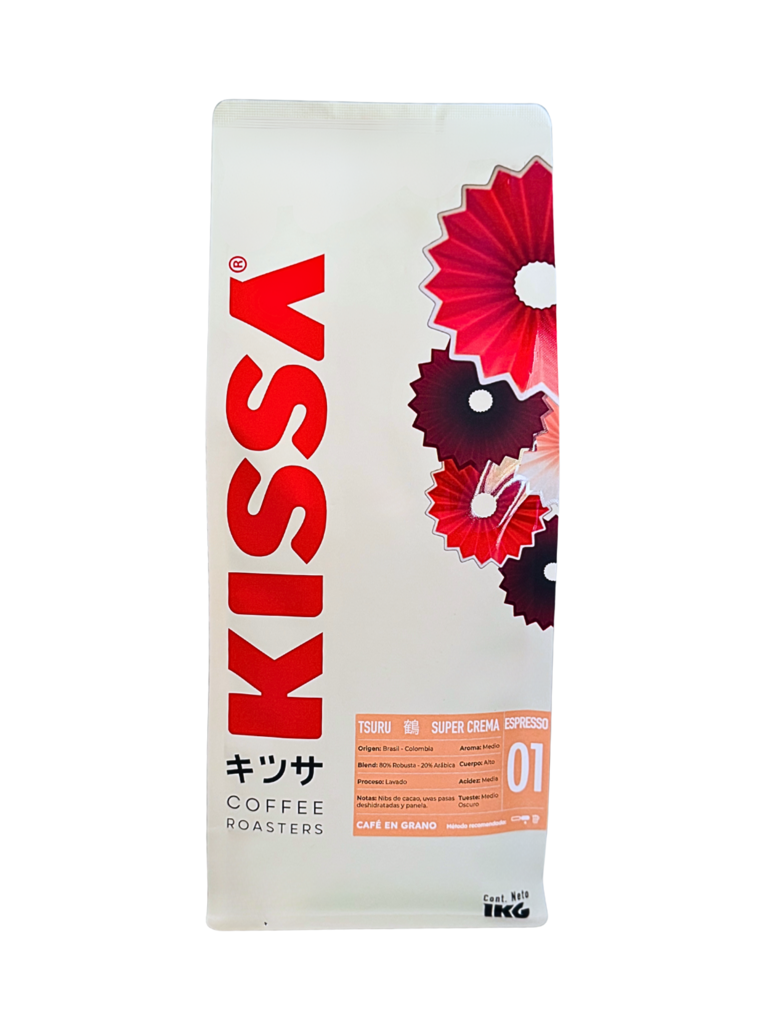 Café en Grano Kissa Tsuru Espresso Brasil Colombia 1Kg