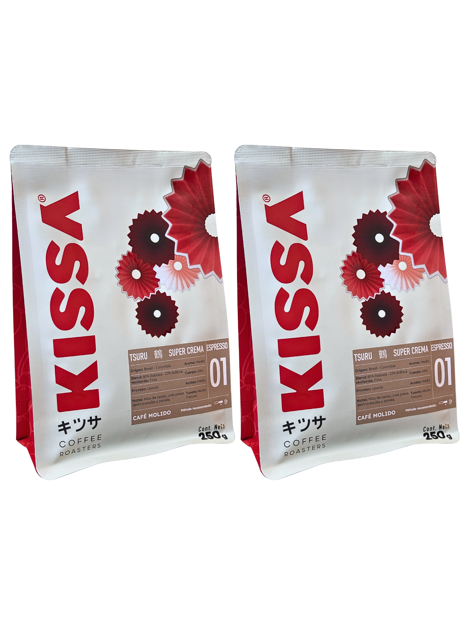 Café Molido Kissa Tsuru Espresso Brasil Colombia 500g