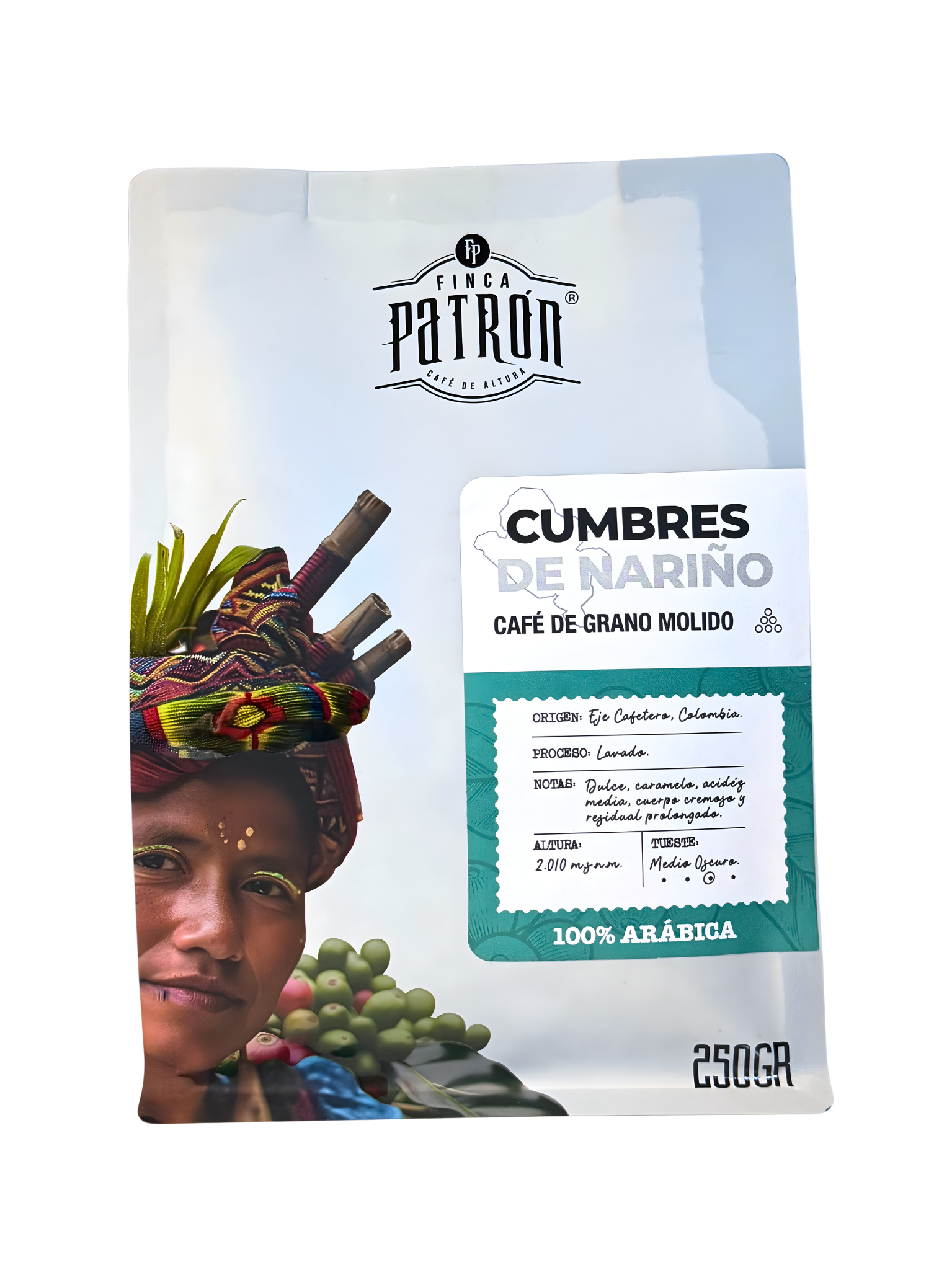Café Molido Finca Patrón Cumbres de Nariño 250g
