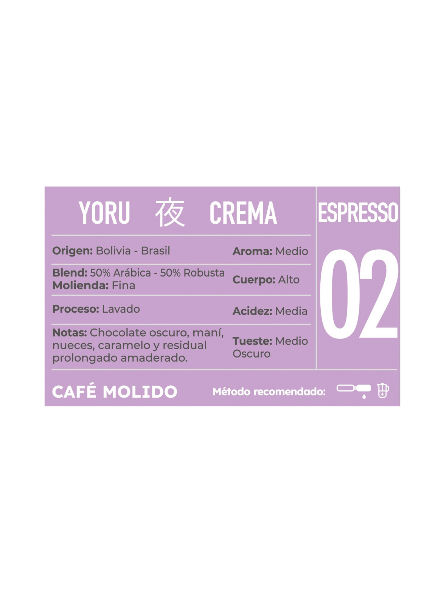 Café Molido Kissa Yoru Espresso Bolivia Brasil 1Kg