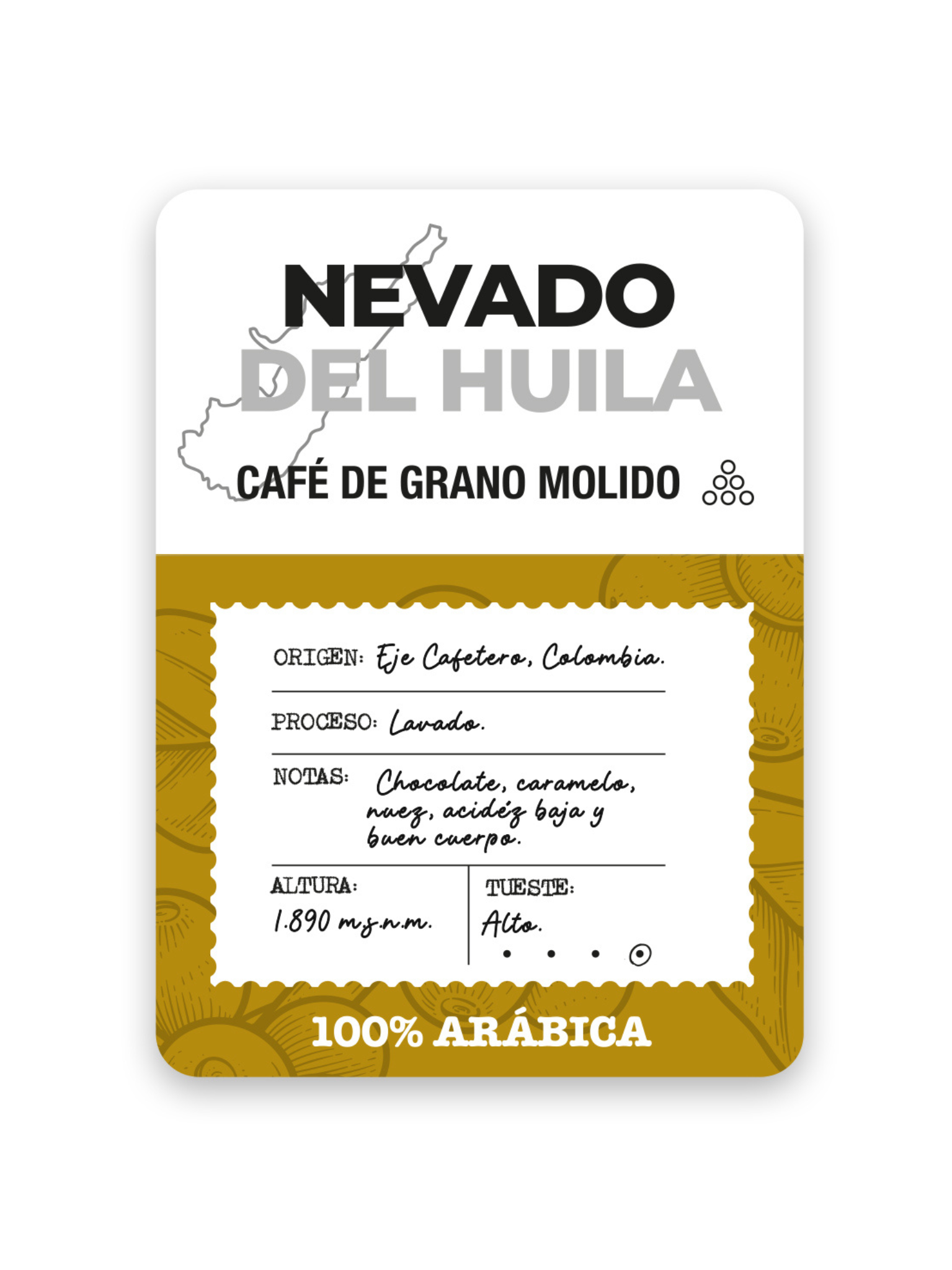 Café Molido Finca Patrón Nevado del Huila 1kg