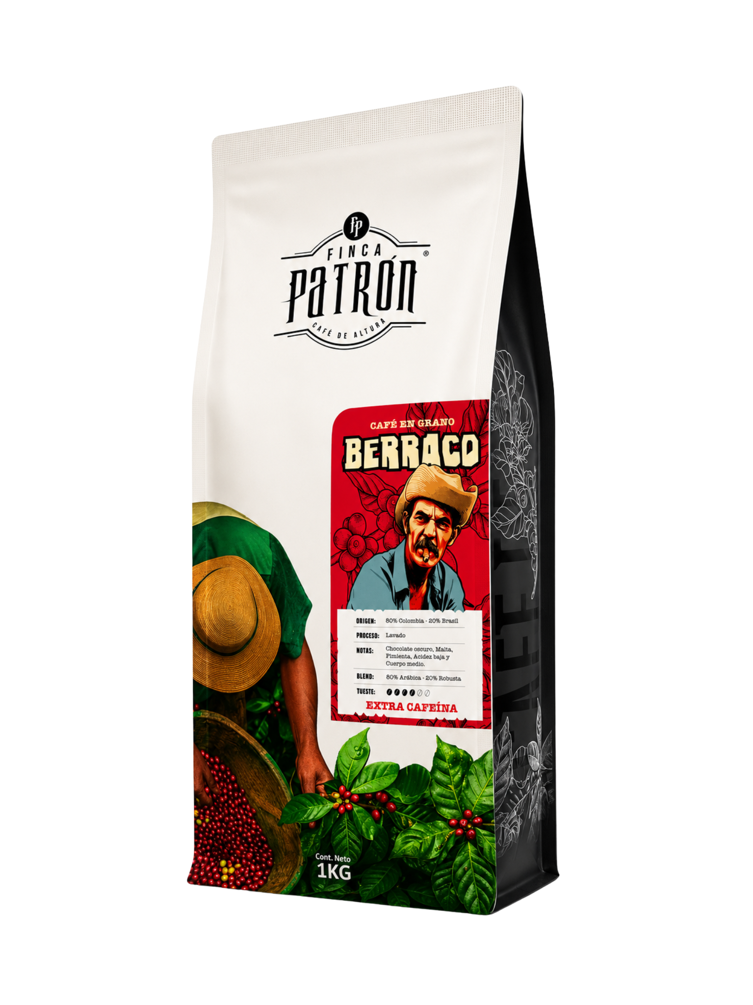 Café en Grano Finca Patrón Berraco 1Kg.
