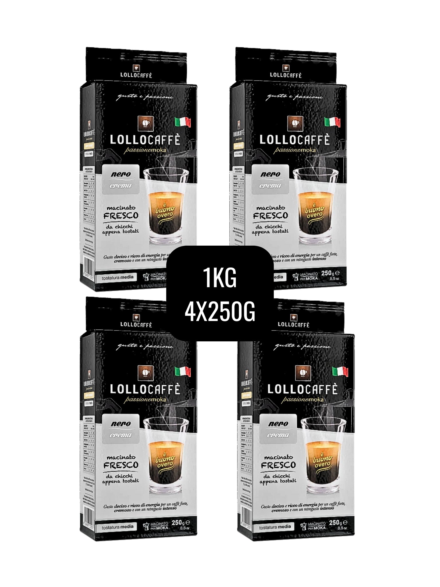 Café Molido Lollo Caffé Nero Crema 1Kg