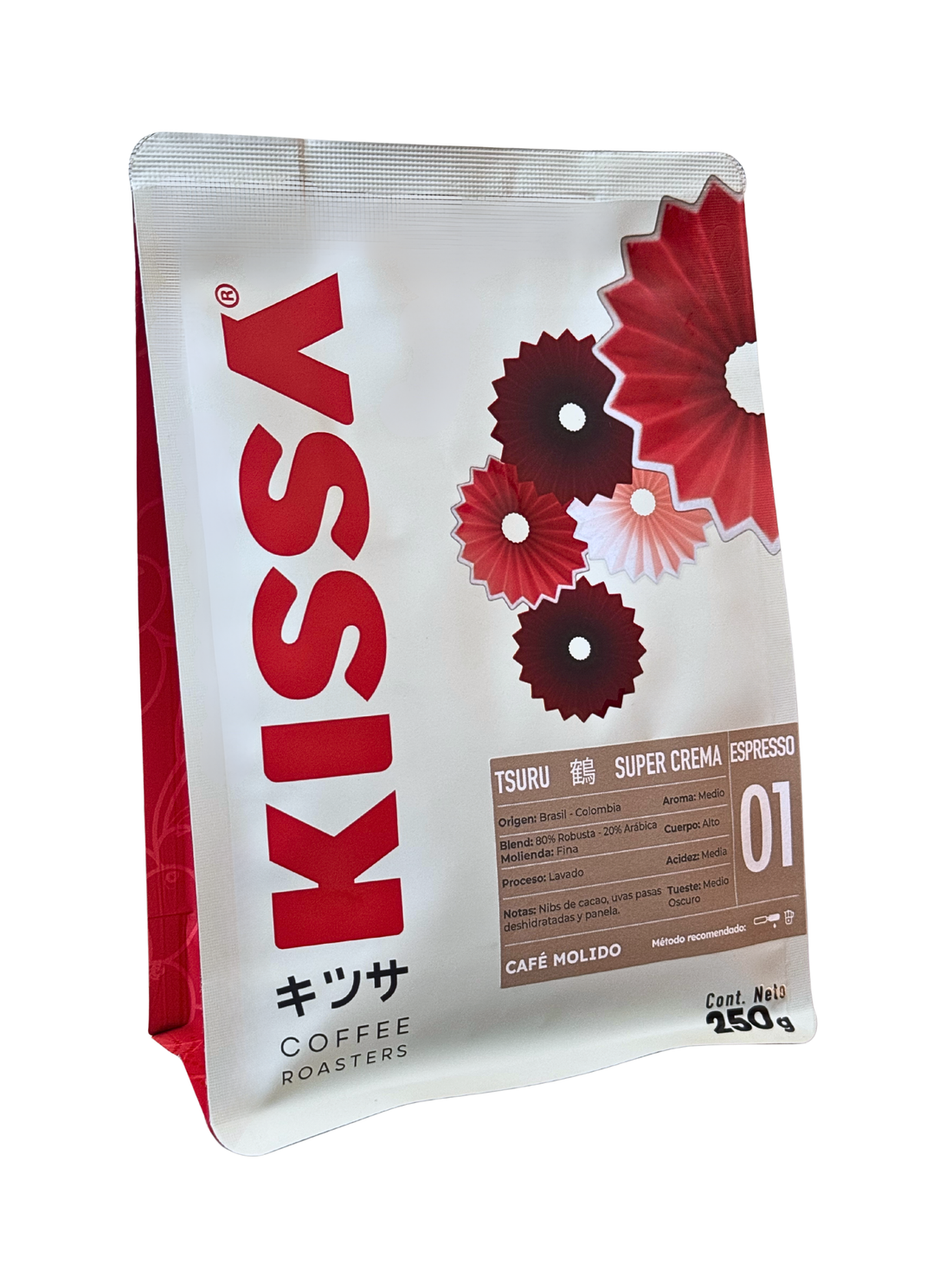 Café Molido Kissa Tsuru Espresso Brasil Colombia 250g