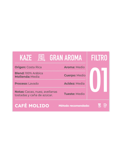 Café Molido Kissa Kaze 100% Arábica Costa Rica 1Kg
