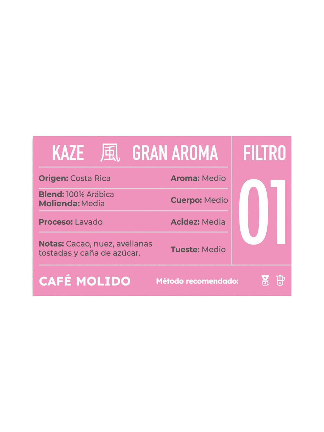 Café Molido Kissa Kaze 100% Arábica Costa Rica 250g