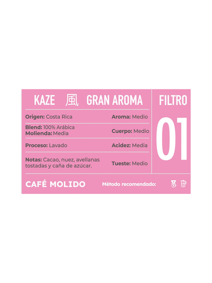 Café Molido Kissa Kaze 100% Arábica Costa Rica 250g