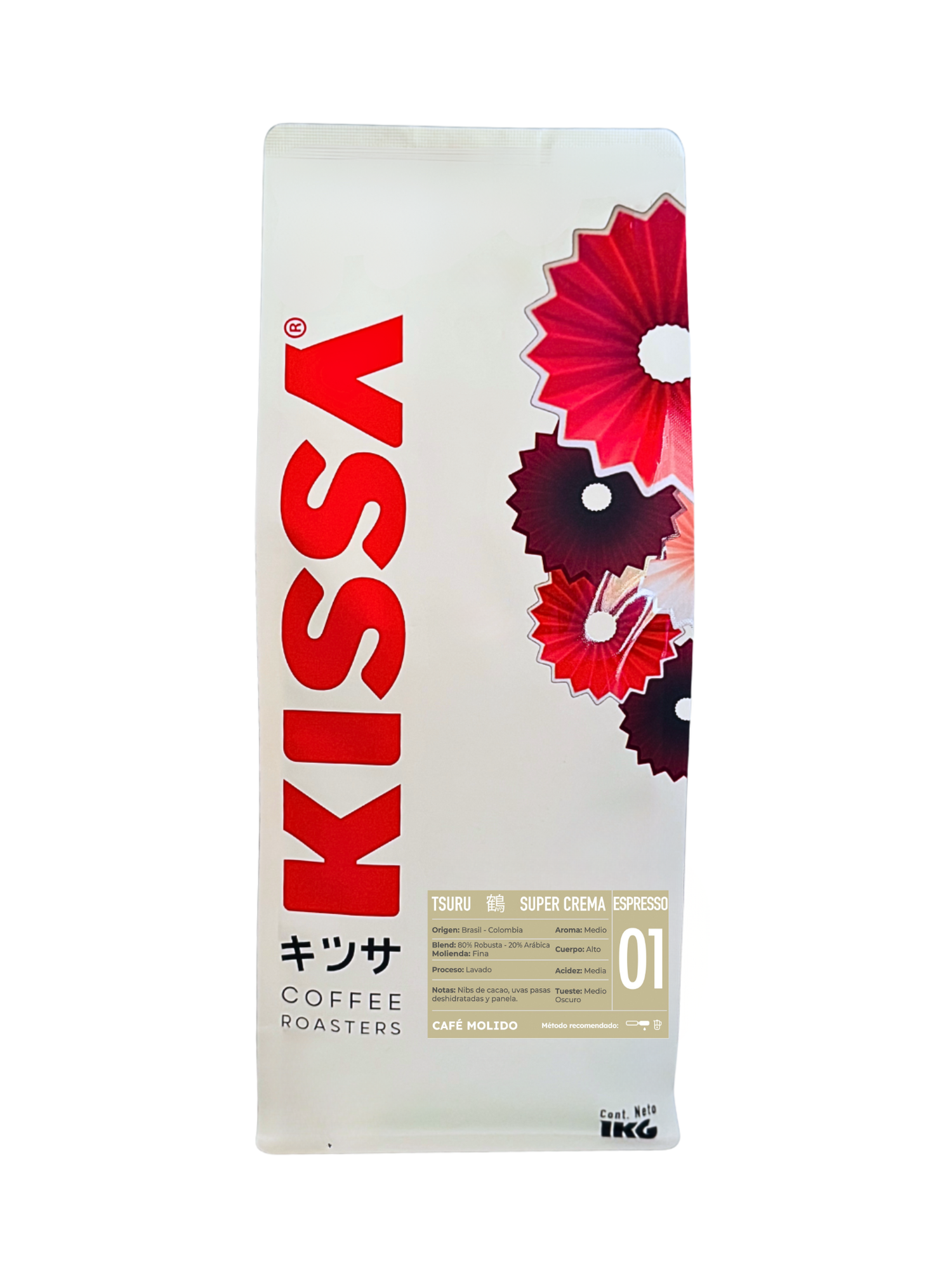 Café Molido Kissa Tsuru Espresso Brasil Colombia 1Kg