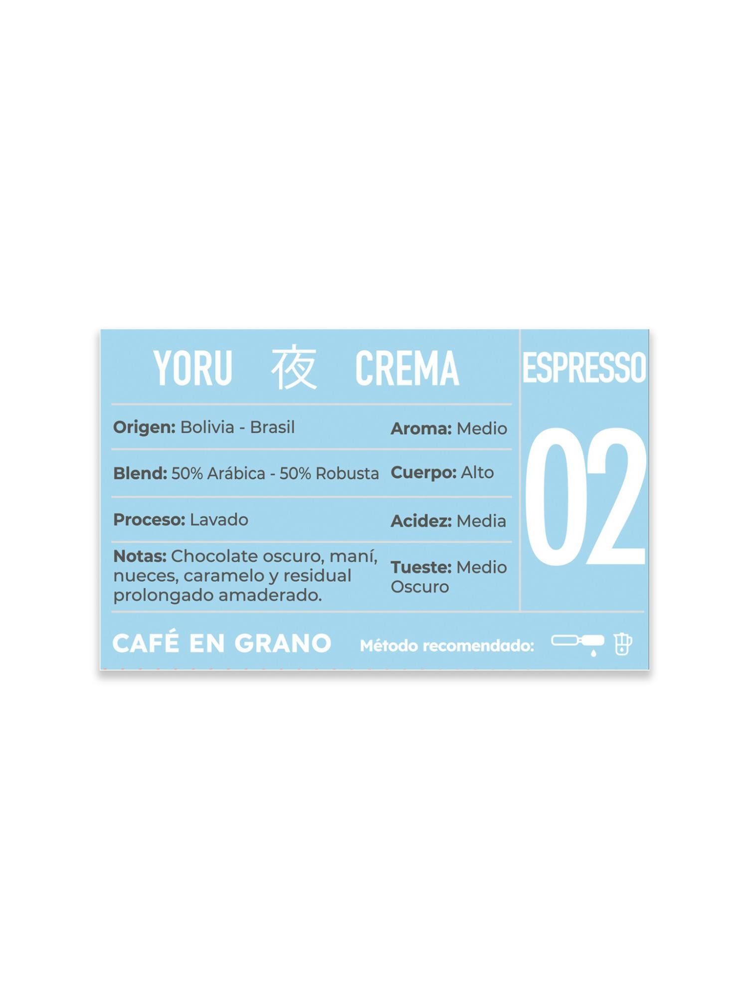 Café en Grano Kissa Yoru Espresso Bolivia Brasil 1Kg