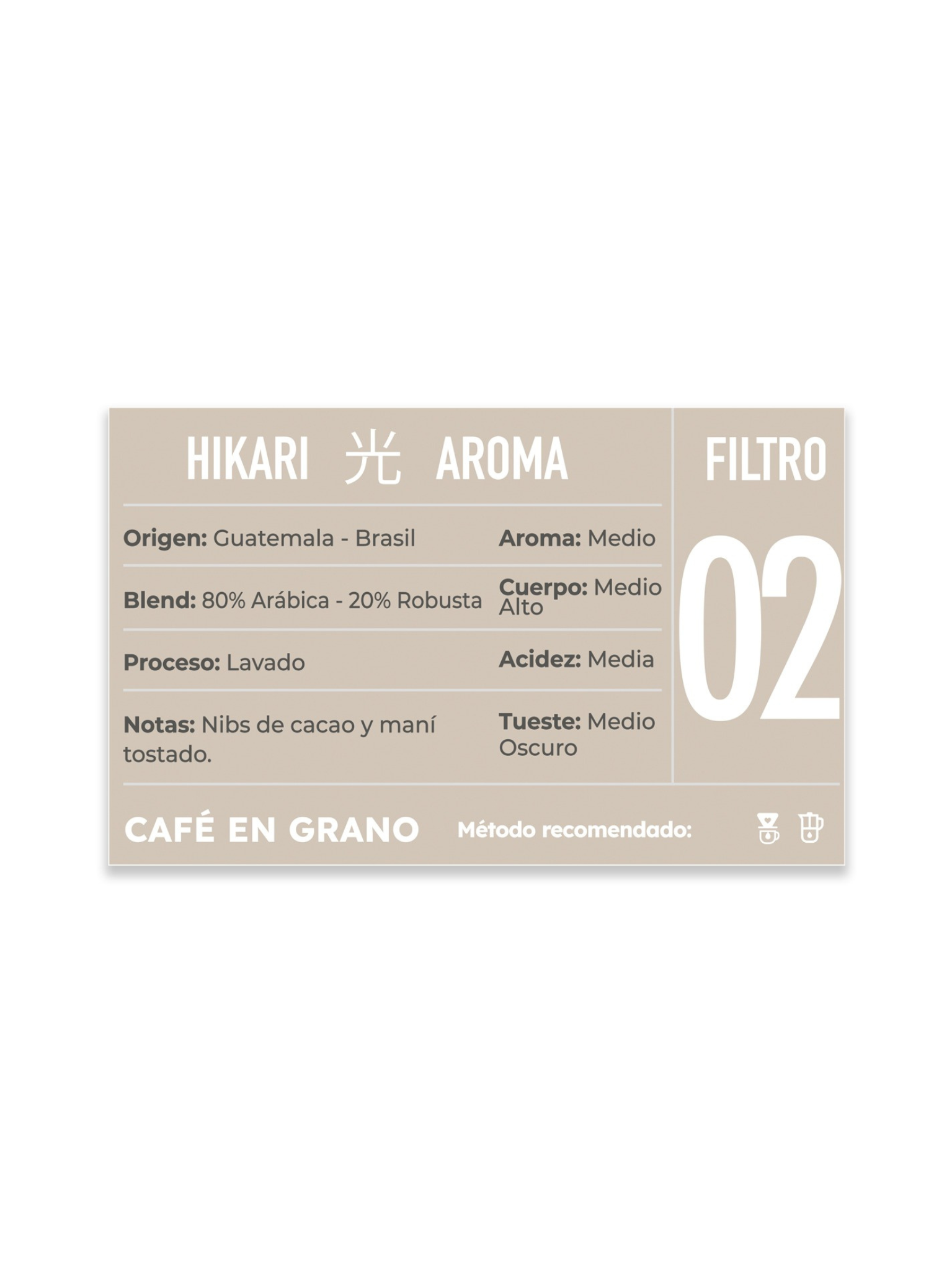 Café en Grano Kissa Hikari Blend Guatemala Brasil 1Kg