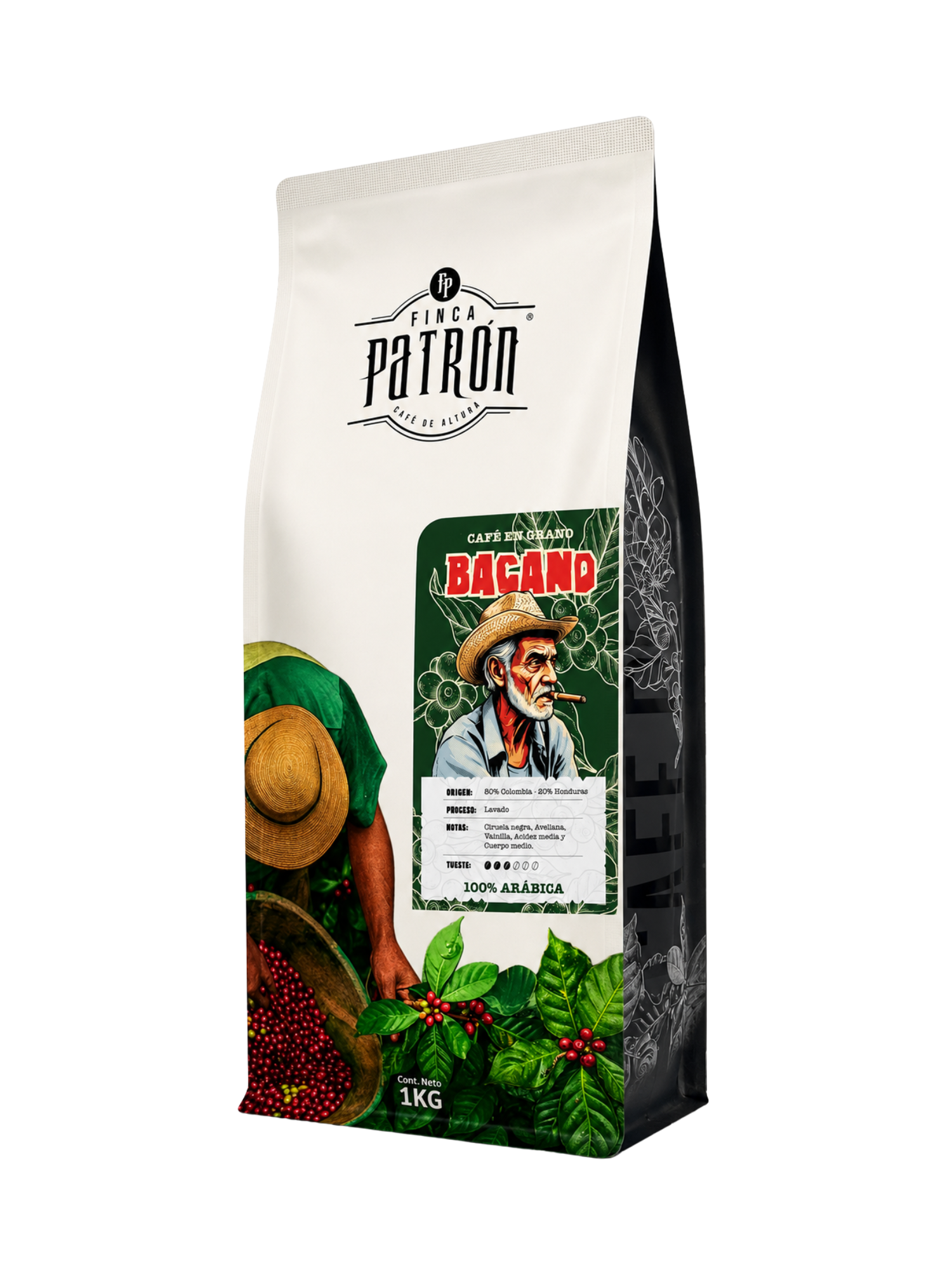 Café en Grano Finca Patrón Bacano 1Kg.