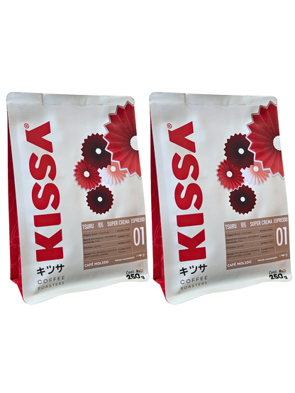 Café Molido Kissa Tsuru Espresso Brasil Colombia 500g