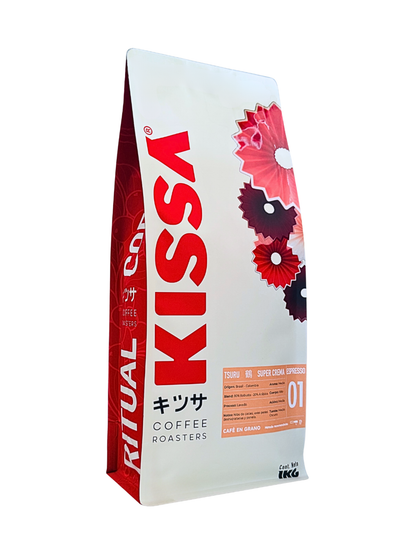 Café en Grano Kissa Tsuru Espresso Brasil Colombia 1Kg