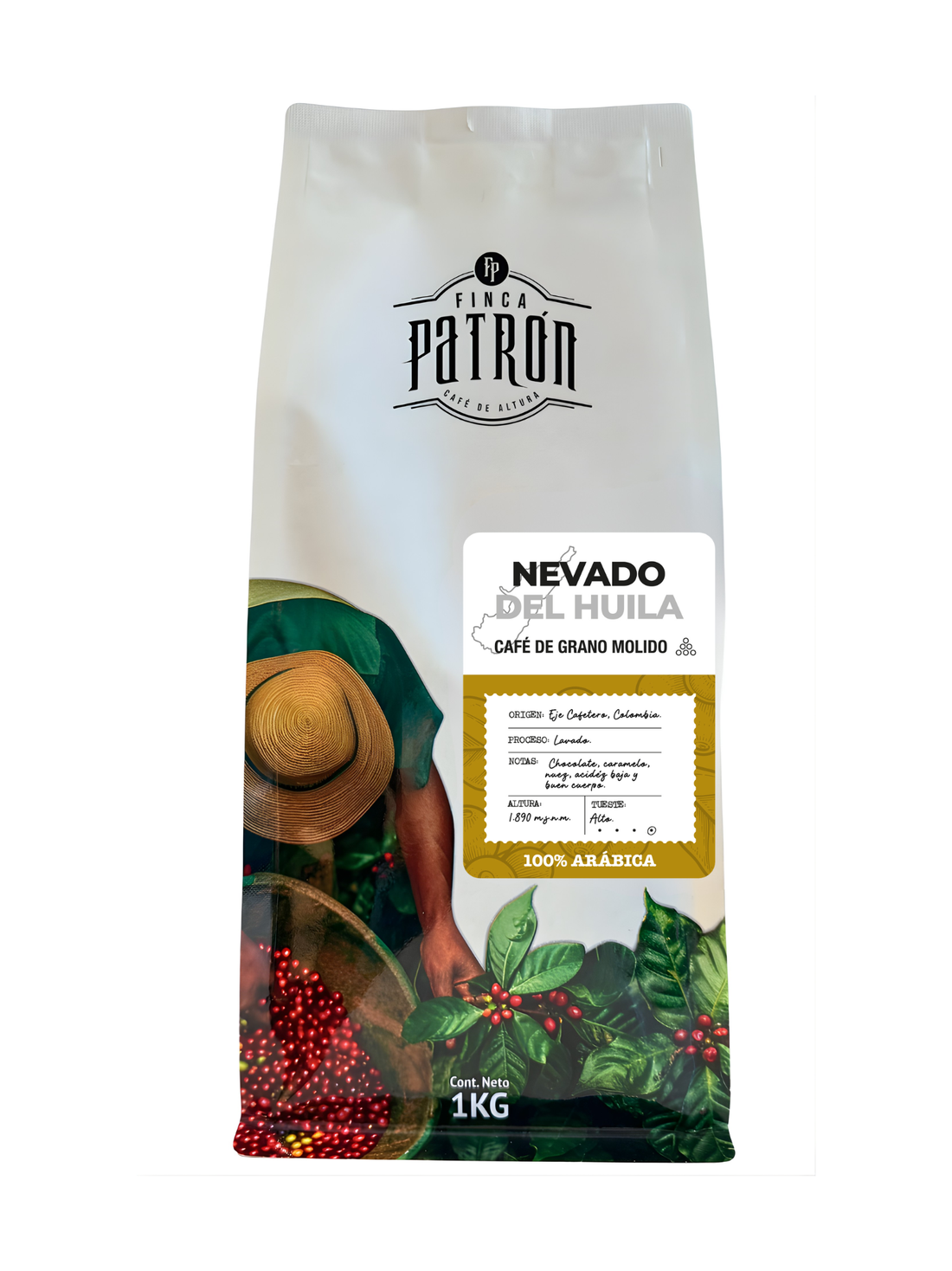 Café Molido Finca Patrón Nevado del Huila 1kg