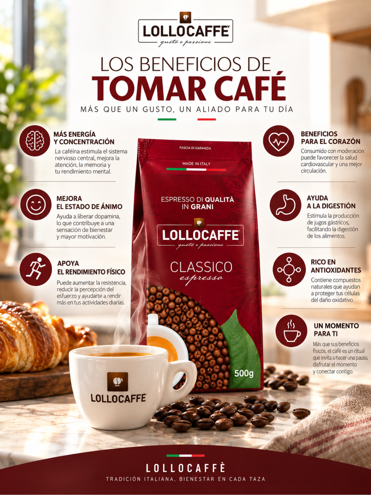 Café en Grano Lollo Caffé Classico Espresso 500 Grs.