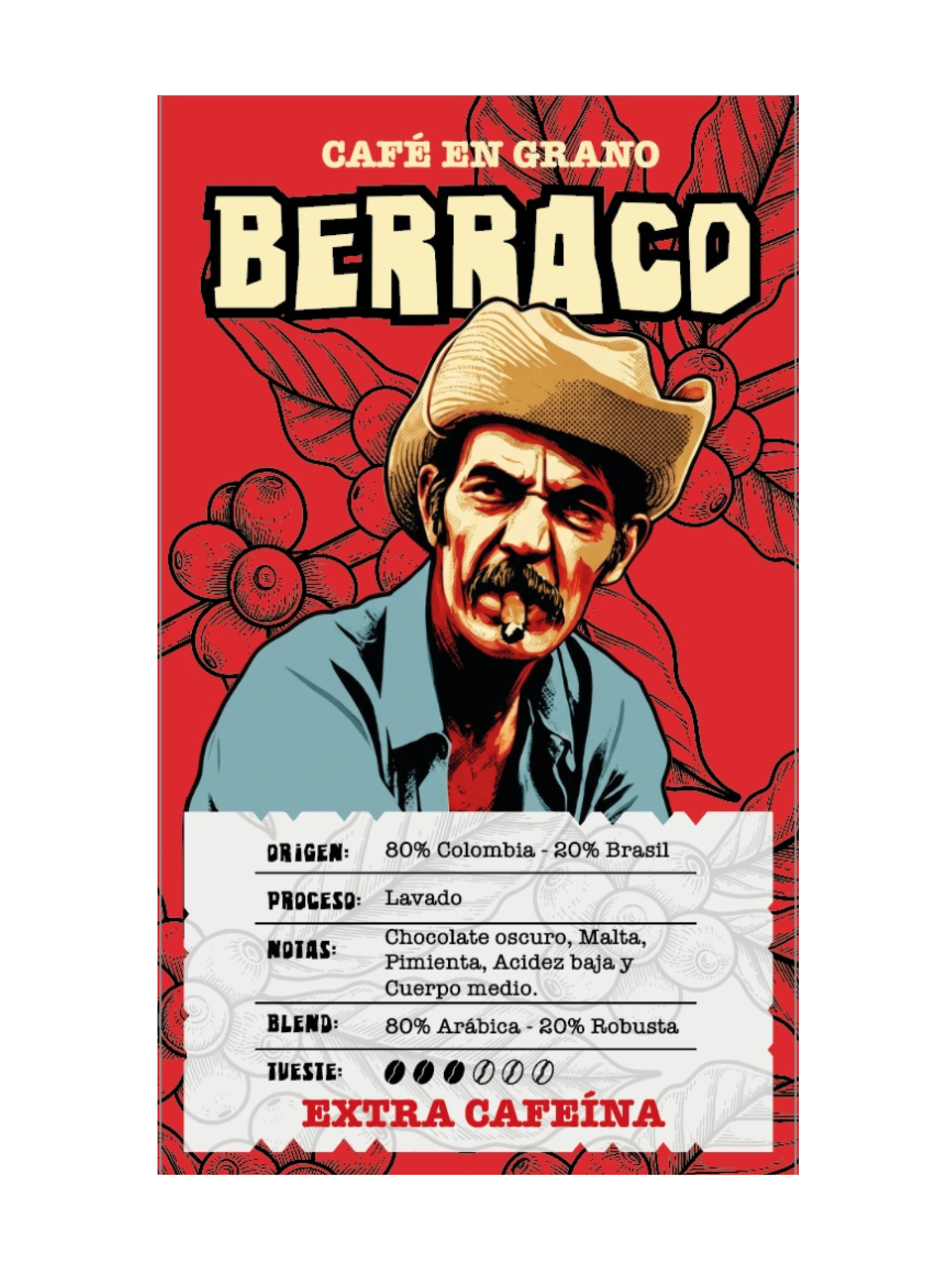 Café en Grano Finca Patrón Berraco 1Kg.