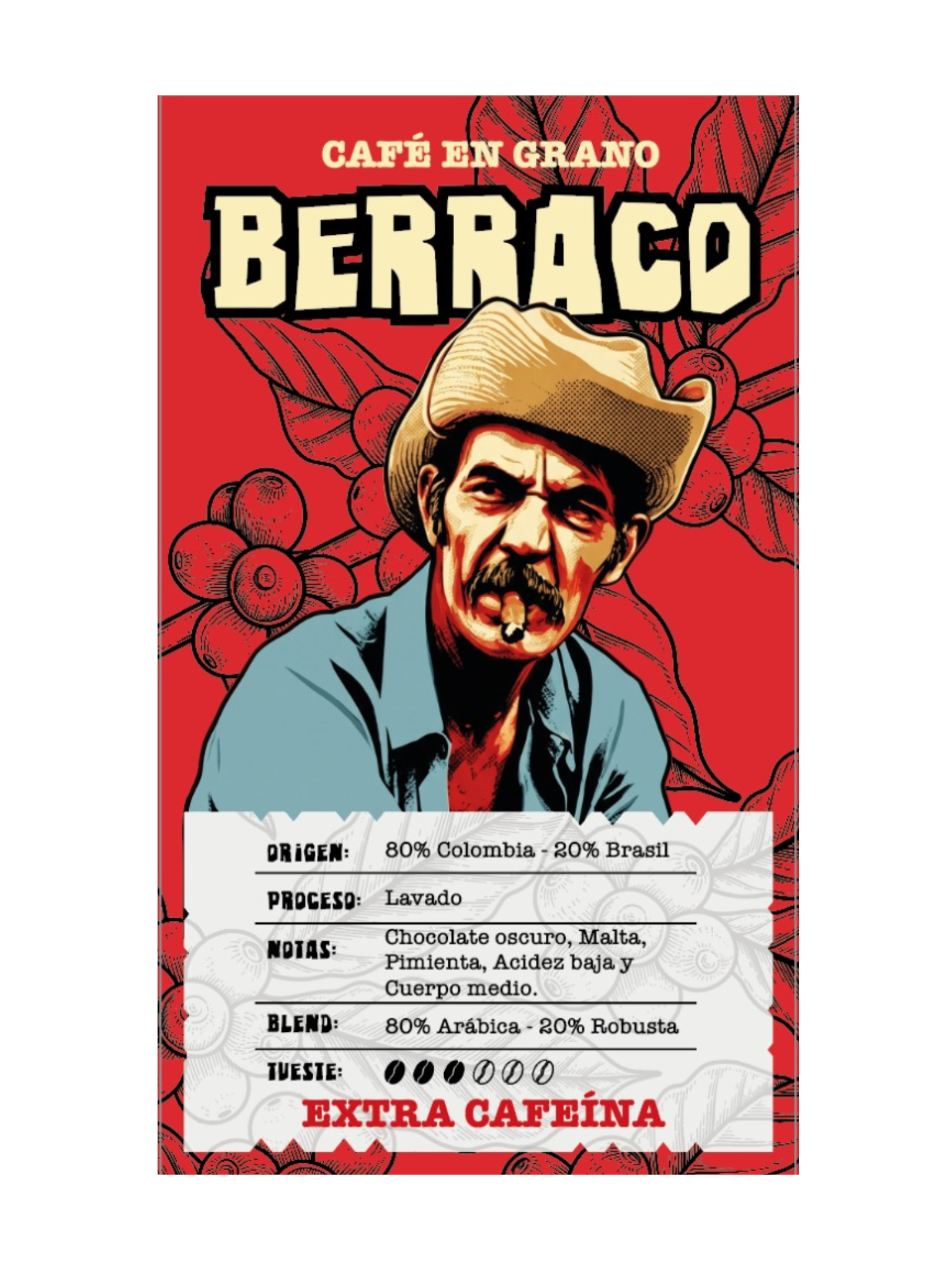 Café en Grano Finca Patrón Berraco 1Kg.